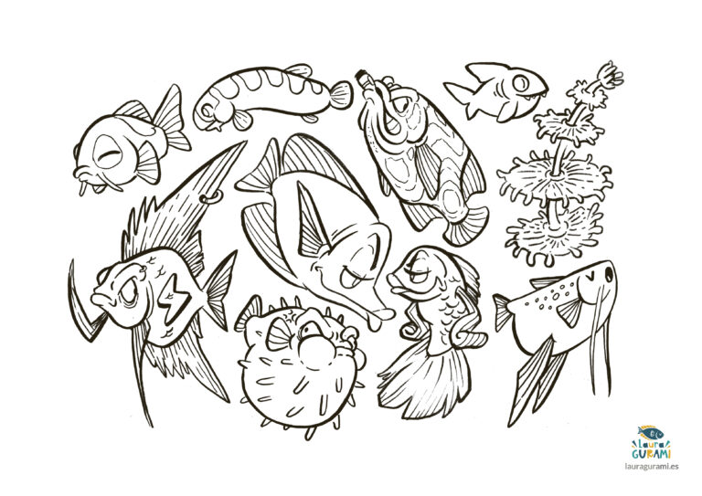 pinta y colorea laura gurami 01